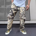 Herren Cargo-Hose im modernen Camouflage-Design mit elastischem Bund und mehreren Taschen R&B