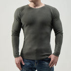 Herren modischer Strickpullover mit innovativer Rippstruktur R&B