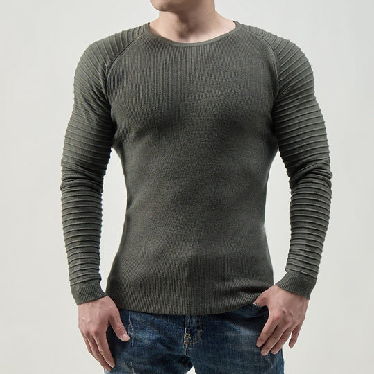 Herren modischer Strickpullover mit innovativer Rippstruktur R&B