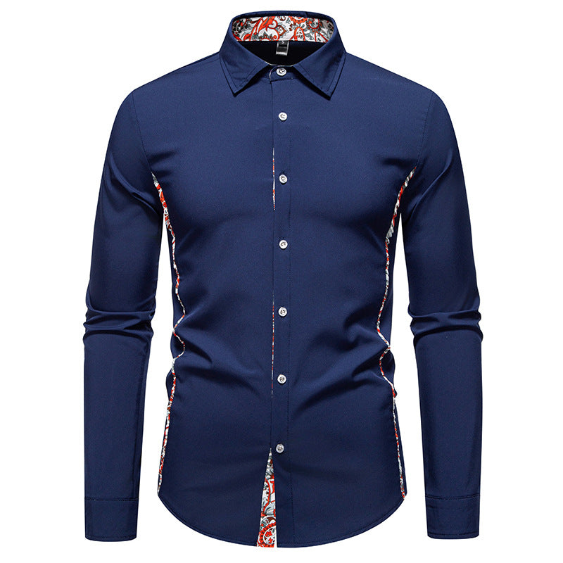 Herren Elegantes Hemd mit kreativem Floral-Muster und modernen Akzenten R&B