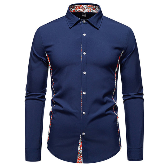 Herren Elegantes Hemd mit kreativem Floral-Muster und modernen Akzenten R&B