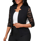 Damen Blazerjacke mit Spitzeinsätzen und modernem Design R&B
