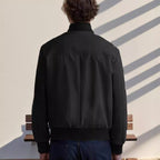 Herren Casual-Bomberjacke mit hohem Kragen und praktischen Taschen R&B