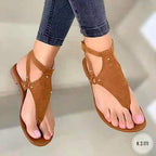 Damen Fußfreundliche Zehentrenner-Sandalen mit akzentuiertem Riemendesign R&B