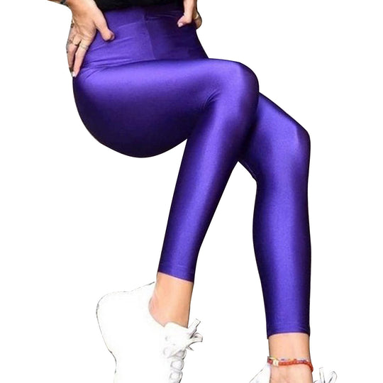 Damen Hochwertige Shiny Leggings mit hohem Bund und perfekter Passform R&B