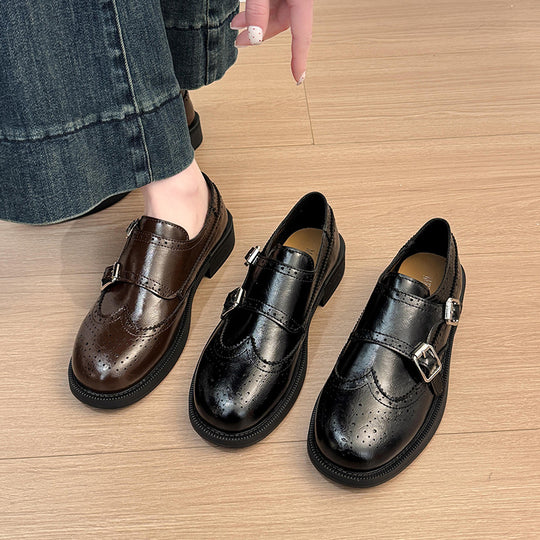 Damen verspielte Schnürschuhe mit doppeltem Riemen und ausgefallenem Design R&B