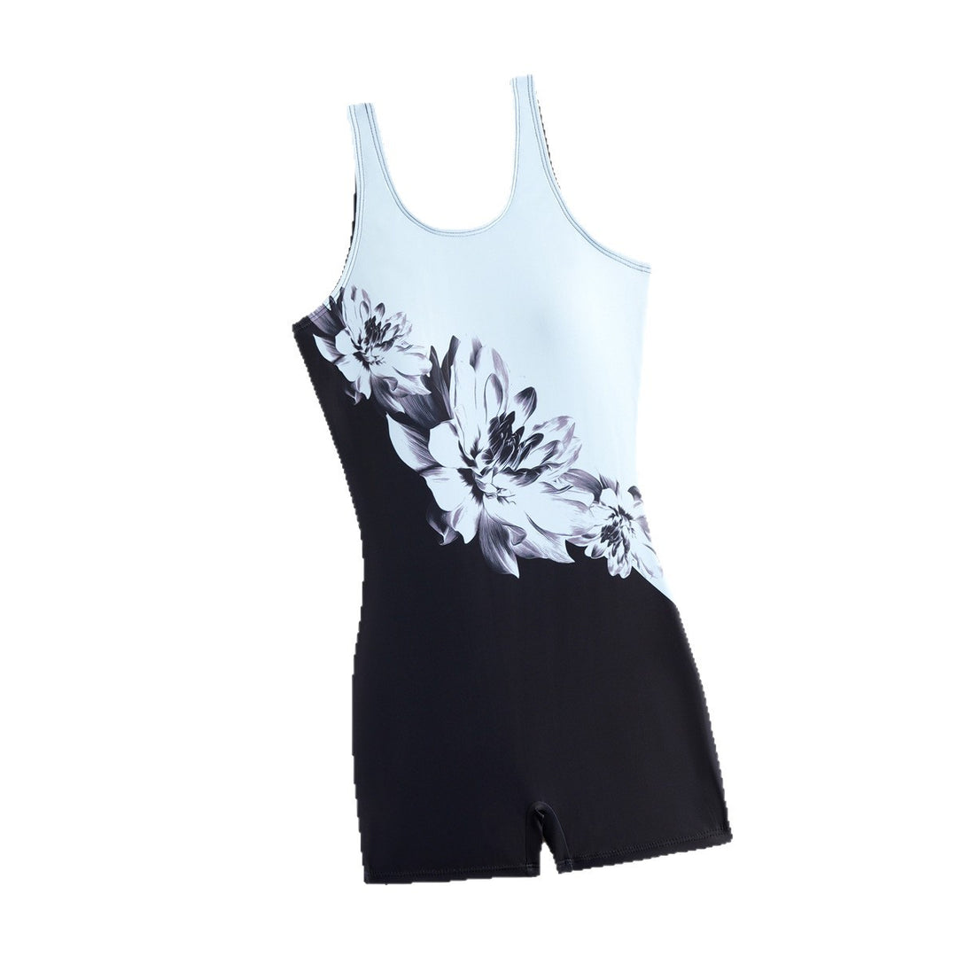 Damen Sportlicher Einteiler Badeanzug mit dynamischem Farbverlauf R&B