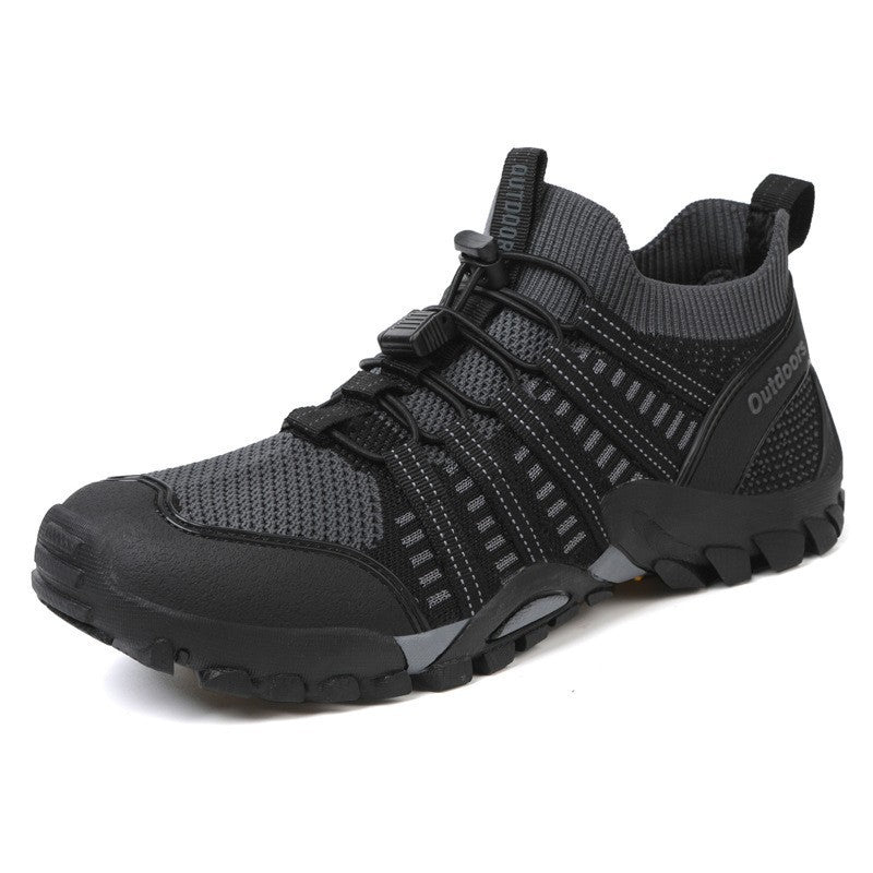 Damen Outdoor-Sport-Sneaker mit elastischem Schnürsystem und rutschfester Sohle