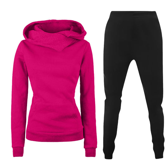 Damen Kapuzenpullover und Sporthose Kombination R&B