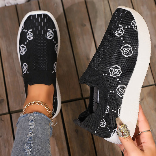 Damen atmungsaktive Slip-On Sneakers im modernen Design mit komfortabler Sohle R&B