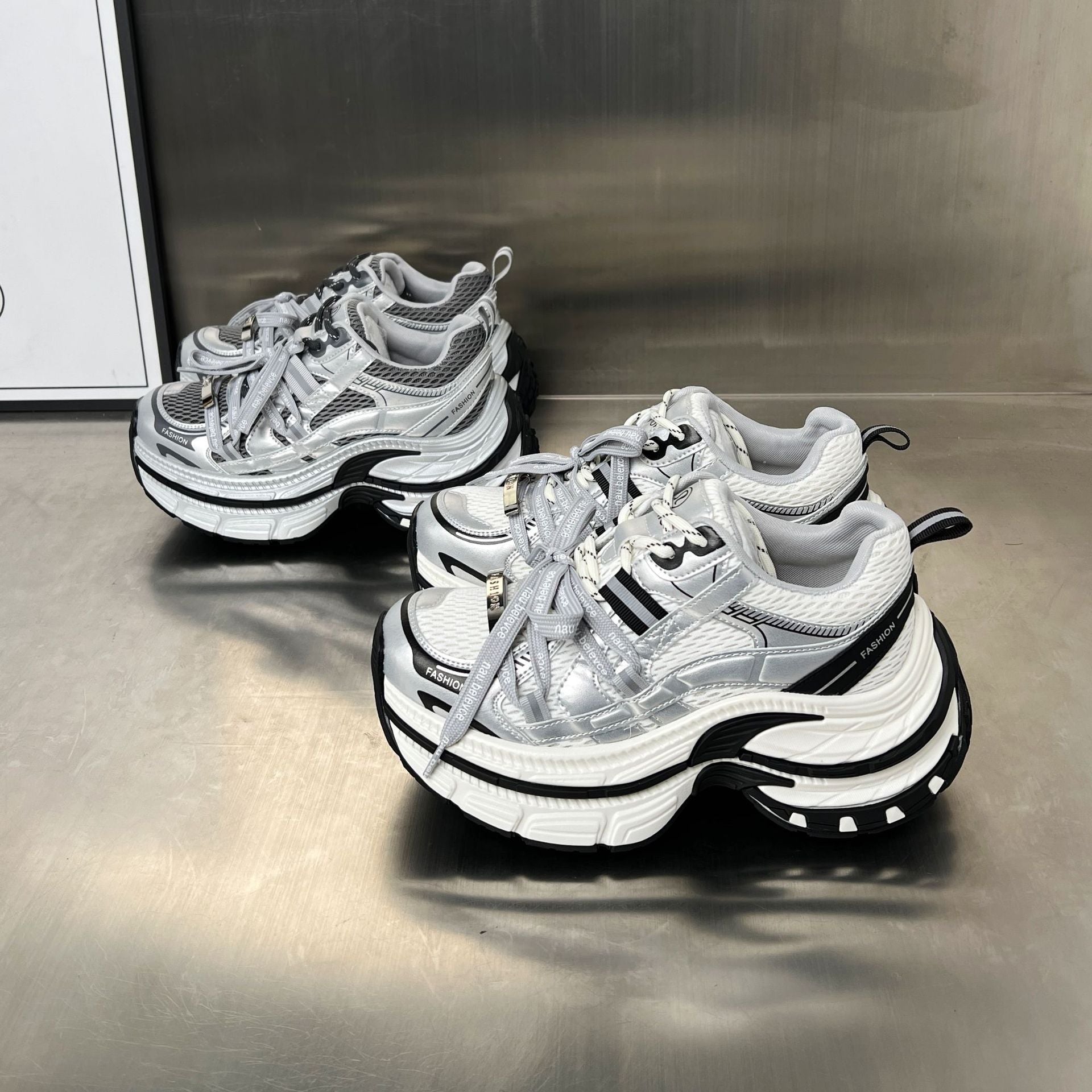 Damen Sportliche Chunky Sneakers mit innovativer Dämpfungstechnologie und atmungsaktiver Mesh-Oberfläche R&B