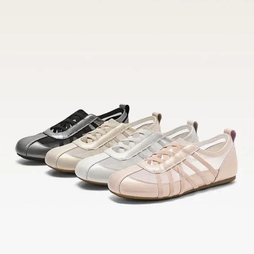 Damen Slip-On Ballerinas mit flexiblem Riemchendesign R&B