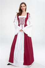 Damen historisches Märchenkleid mit elegantem Oberteil und ausgestellten Ärmeln R&B