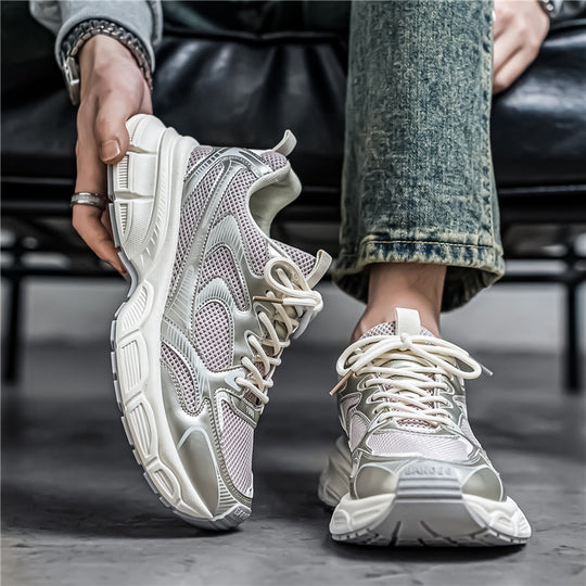 Damen Sportliche Trend-Sneaker mit atmungsaktivem Mesh-Obermaterial und dämpfendem Sohlenprofil R&B