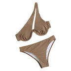 Damen Bikini-Set mit dreieckigem Oberteil und hoch geschnittenem Unterteil R&B