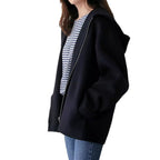Damen Modische und elegante Kapuzenjacke aus weichem Material R&B