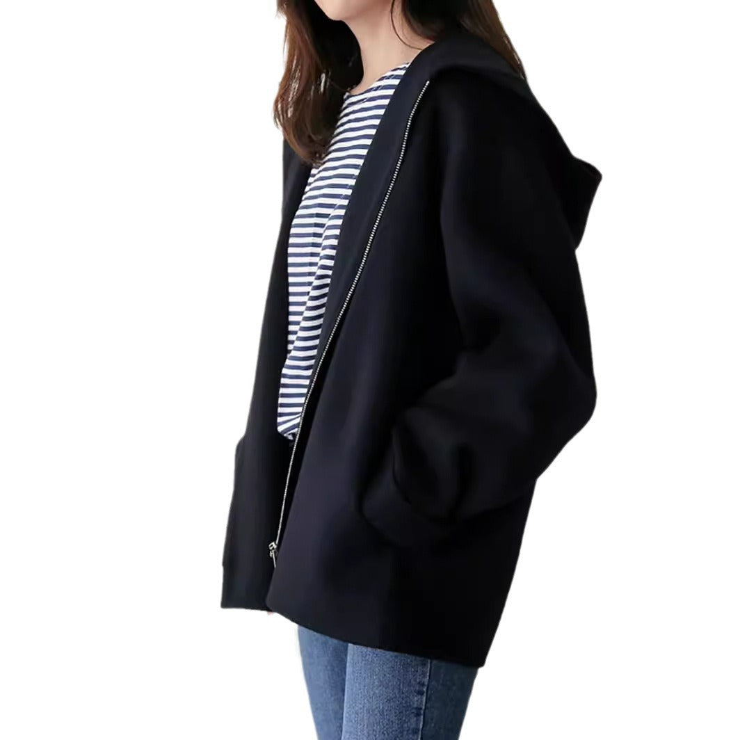 Damen Modische und elegante Kapuzenjacke aus weichem Material R&B