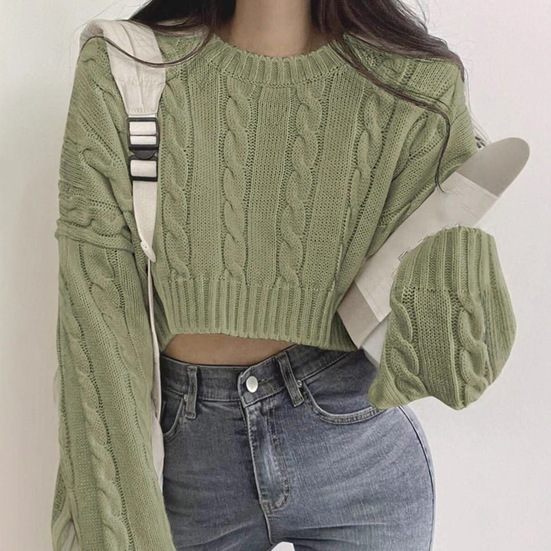 Damen Strickpullover mit strukturierter Kabeloptik R&B