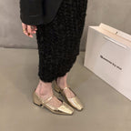 Damen Elegante Slingback-Ballerinas mit modischem Glanz R&B