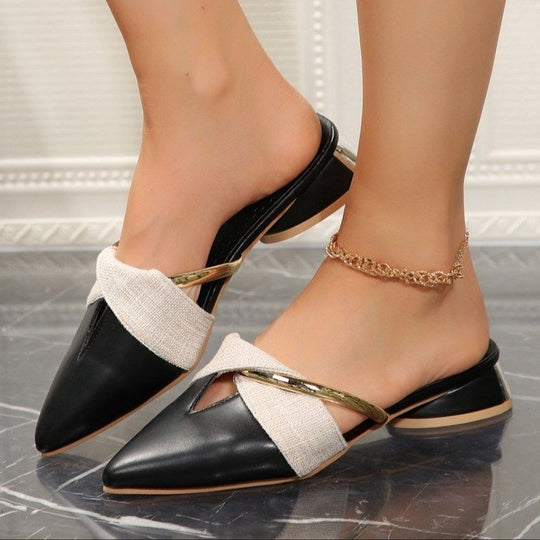 Damen elegante Slingback-Ballerinas mit modischem Riemendesign R&B