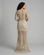R&B | Damen-Nachtschlaf Ballkleid mit Halbtransparentem Stoff und Juwelen