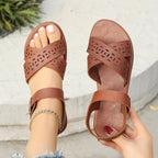 Damen Komfortable Riemensandalen mit modischem Lochmuster R&B