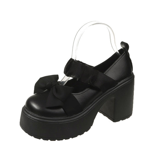 Damen elegante Blockabsatz-Sandalen mit raffiniertem Schleifen-Design R&B