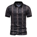 Herren Poloshirt mit einzigartigem grafischen Muster und modernem Kragen