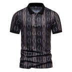 Herren Poloshirt mit einzigartigem grafischen Muster und modernem Kragen