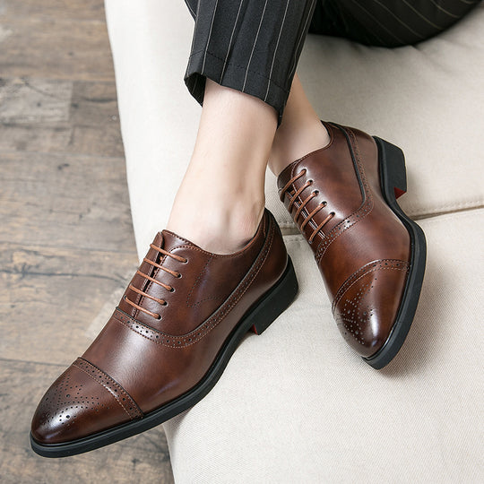 Damen Elegante Schnürschuhe aus hochwertigem Leder mit klassischen Perforationen R&B