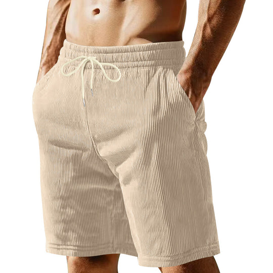 Herren nan knielange Bermudashorts mit elastischem Bund Kordelzug und Seitentaschen R&B