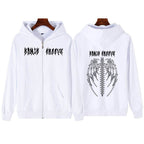 Damen Kapuzenjacke mit auffälligem Gothic-Design und bequemer Passform