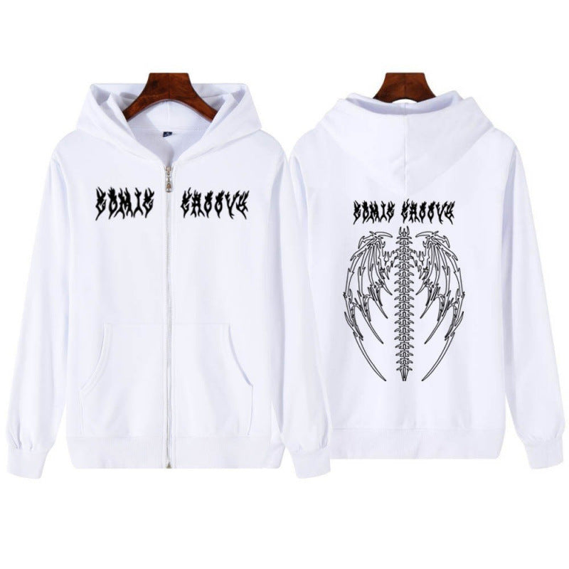 Damen Kapuzenjacke mit auffälligem Gothic-Design und bequemer Passform