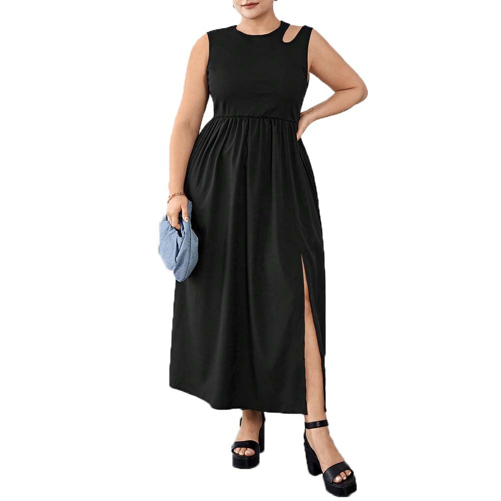 Damen Maxikleid mit seitlichem Schlitz und elegantem Design R&B