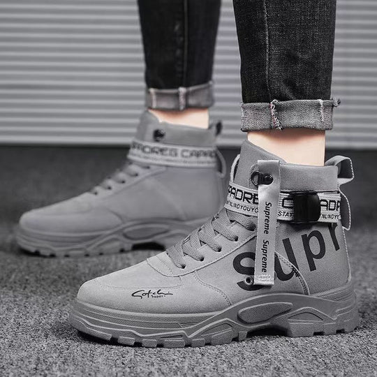Damen Trendige High-Top Sneakers mit verstellbarem Knöchelriemen R&B