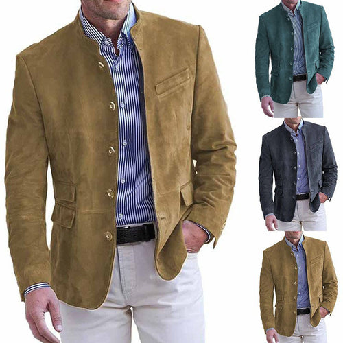 Herren elegante Wildlederjacke R&B