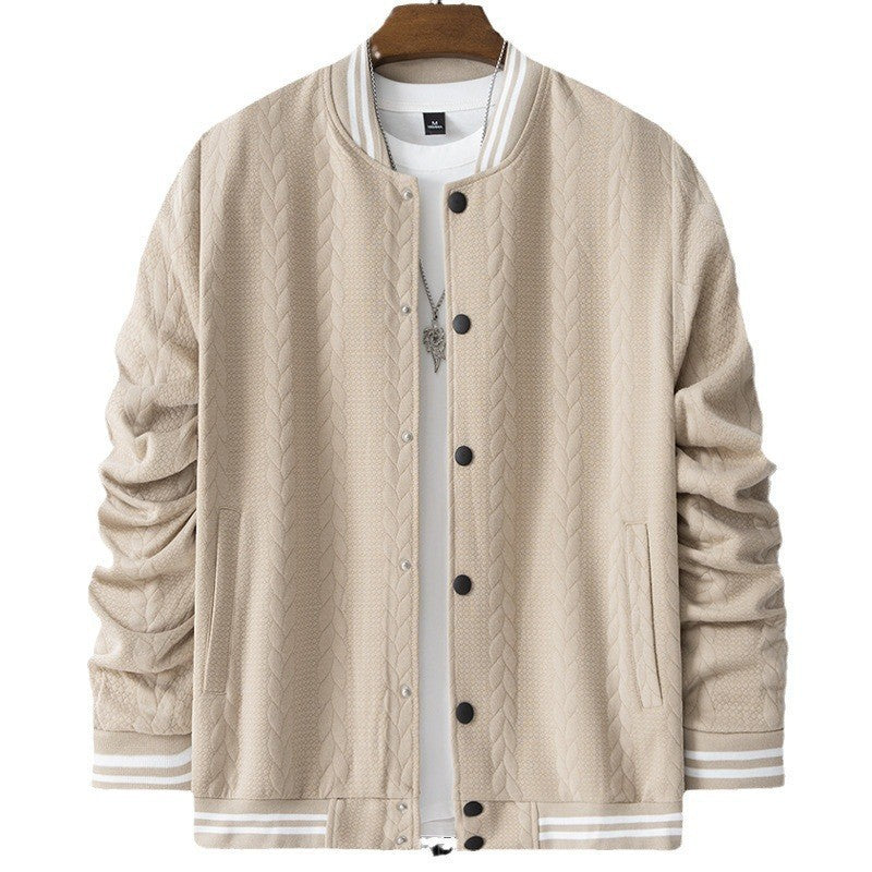 Herren Freizeitjacke im modernen Design mit strukturiertem Strickmuster R&B