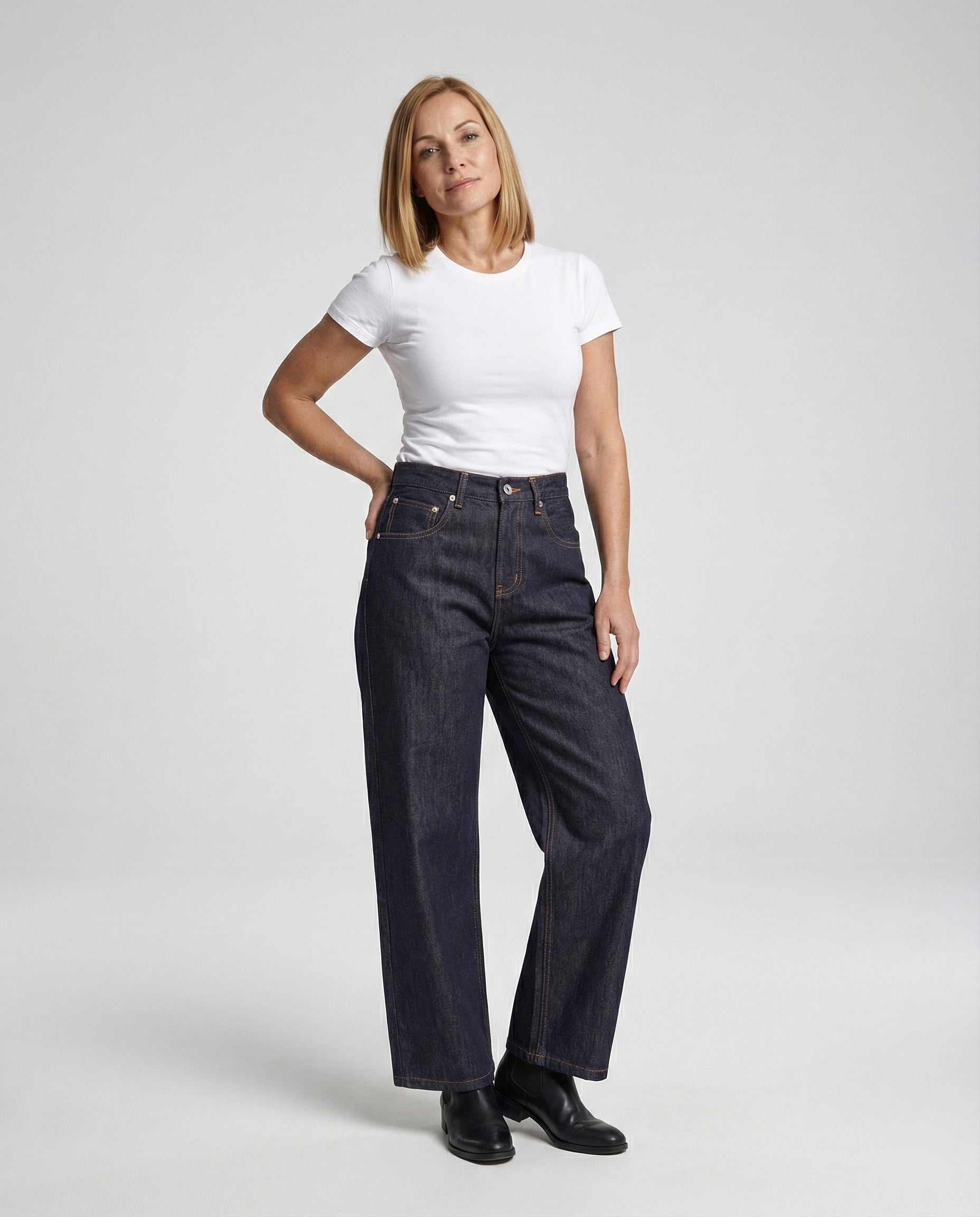 Freizeitkleidung Damen Weite Jeans High Waist