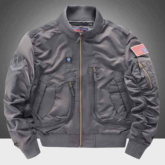 Herren modische Bomberjacke mit isolierendem Innenfutter und praktischen Taschen R&B