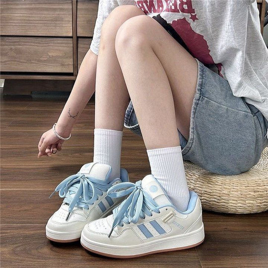 Damen Sportliche Sneakers im Retro-Look mit atmungsaktiver Oberflächenstruktur R&B