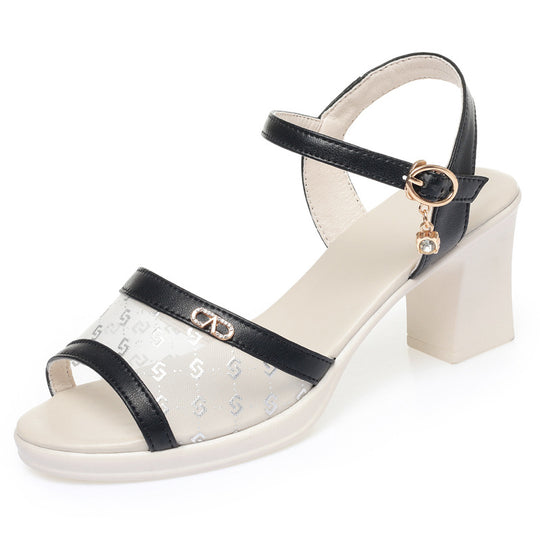 Damen Absatzsandalen mit verstellbarem Riemen und modischen Akzenten R&B