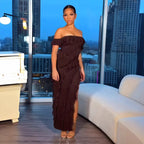 Damen Rüschendes Maxi-Kleid R&B