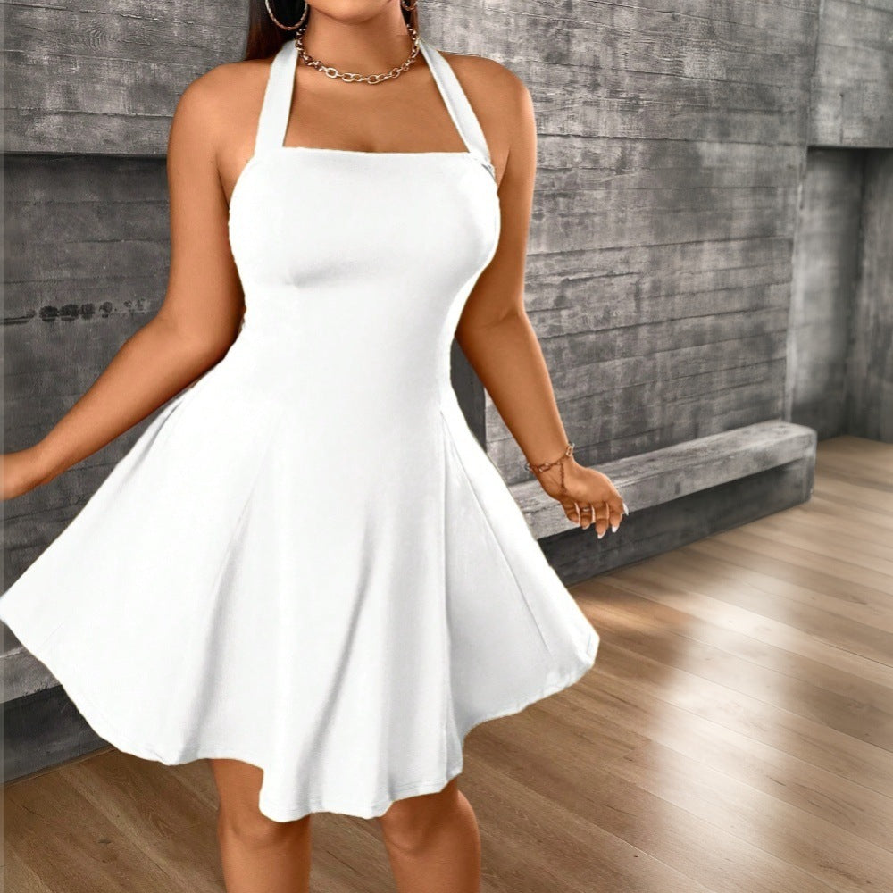 Damen A-Linien Kleid mit schulterfreiem Design und elegantem Schnitt R&B