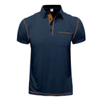 Herren Poloshirt mit modernem Kragen und praktischen Knopfdetails