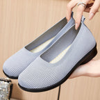 Damen Bequeme sowie atmungsaktive Strick-Ballerinas R&B