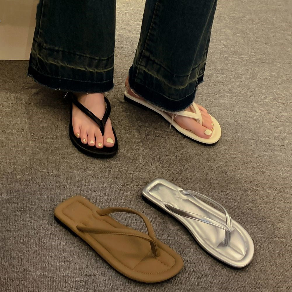 Damen trendige Flip-Flops mit ergonomischem Fußbett und rutschfester Sohle EB