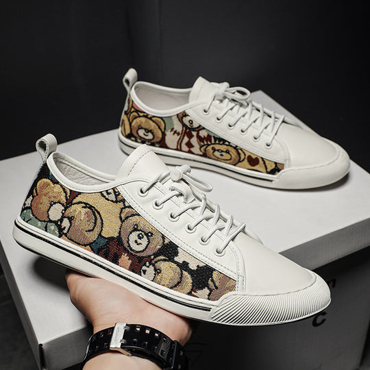 Damen Sneakers mit kreativem Bärenmotiv und rutschfester Sohle R&B