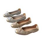 Damen Elegante und bequeme Ballerinas mit Schleifen-Detail