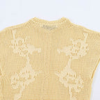 Damen elegante Strickbluse mit filigranem Muster R&B