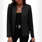 Damen eleganter Blazer mit modernem Schnitt und dezenter Knopfdetail R&B